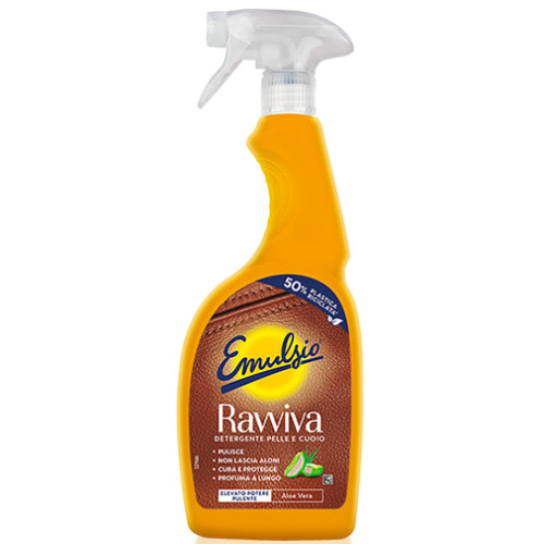 Спрей-кондиціонер для чищення виробів зі шкіри з алоє вера Emulsio Ravviva Leather Conditioning Spray 600 мл